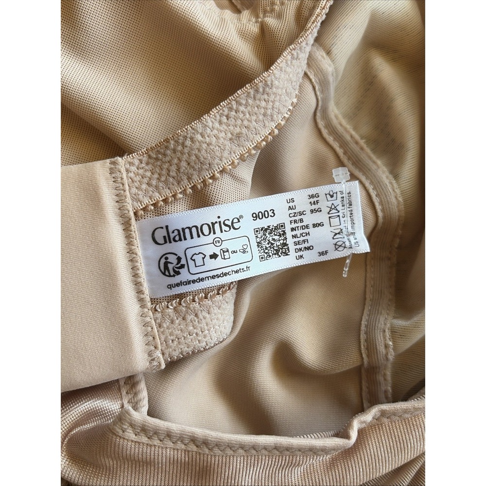 Glamorise Cafe Beige Nude WonderWire Minimizer Bra #9003 36G NEW NWOT Flawed - Picture 13 of 15